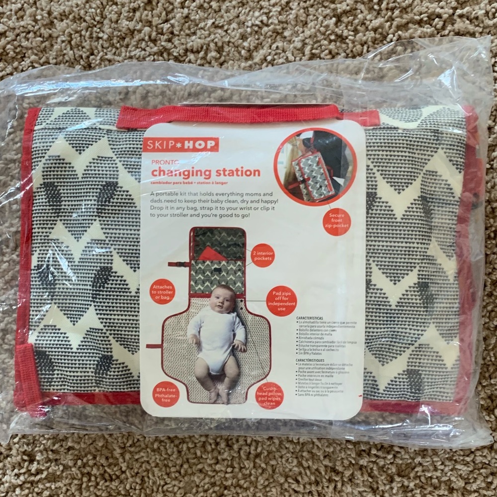 Adorable Skip Hop Diaper clutch with heart print